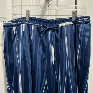 Navy Striped Women's Joggers